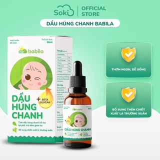 Dầu Húng Chanh BABILA Thơm Ngon Dễ Uống, Hỗ Trợ Lợi Phế, Trừ Đờm, Giảm Ho Cho Bé Từ 1 Tháng Tuổi Lọ 30ML