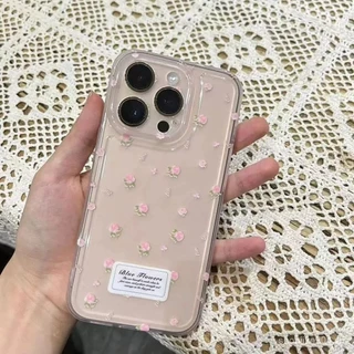 Ins Mùa Hè Niche Hoa Hồng iPhone15promax Apple 11 / 12 Ốp Điện Thoại 13 Trong Suốt XR Nữ XS Space Case N5TL