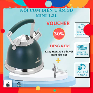 Ấm đun nước 2.5L bằng inox 304 có còi báo nước sôi chính hãng Kalpen bảo hành 5 năm