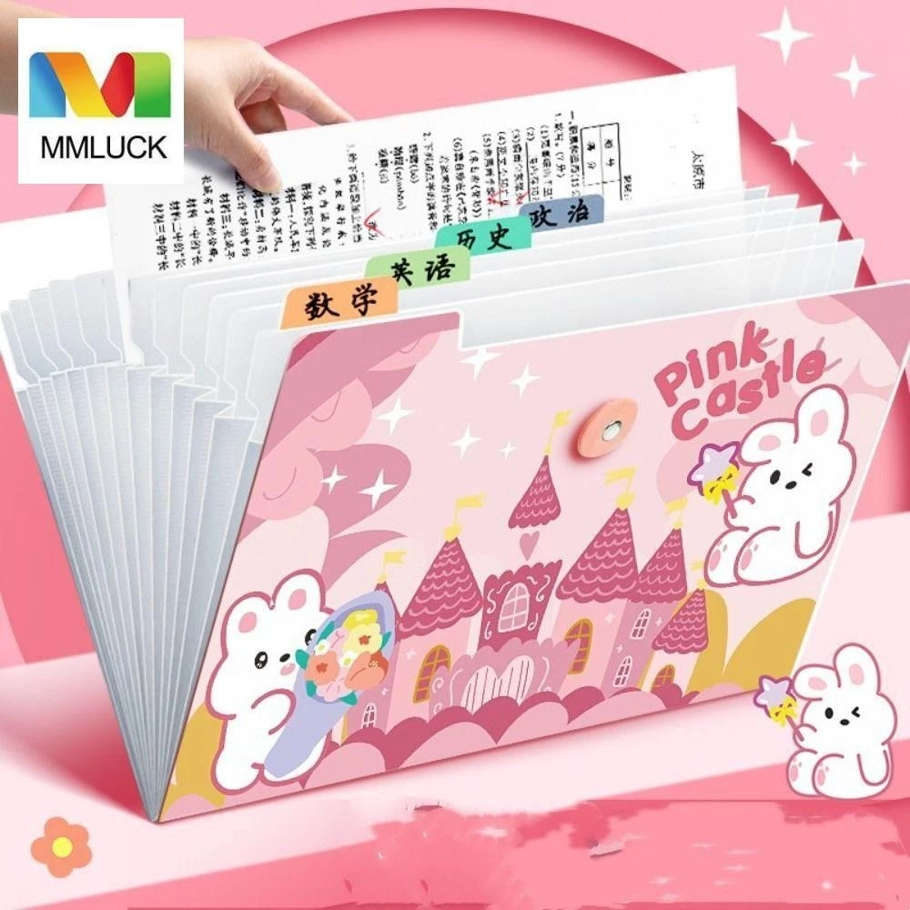 Mmluck Mở Rộng Ví Thư Mục Tập Tin, A4 Size 8 / 12 Túi Đựng Tập Tin Túi Organ, Thư Mục Tài Liệu Chống Thấm Nước Dễ Thương Dung Lượng Cao A4 Mở Rộng Thư Mục Tập Tin Hóa Đơn