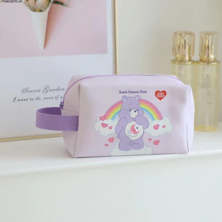 Toxicla10.vn Back2life Carebears Hàn Quốc Mỹ Phẩm Ví Da Nhựa Son Dưỡng Môi Ví Cinnamoroll Rainbow Da PU Văn Bản Hoạt Hình Logo Túi Dây Kéo