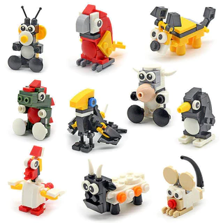 Compatible with Lego Assembling Building Blocks Fantasy Zoo Small Particle Toys Educational Assembled Toys Boys Children Gifts ypR7