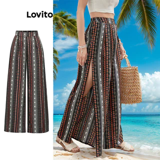 Lovito Quần in họa tiết bộ lạc Boho cho nữ L89ED072