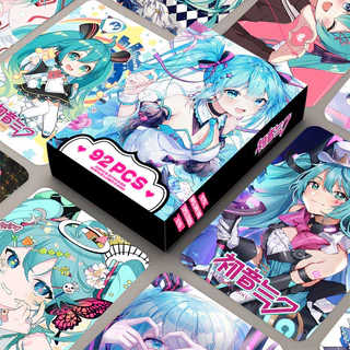 Hatsune Miku Photocard Lomo Card Miếng Dán Bưu Thiếp Hai Mặt 92 Cái / hộp