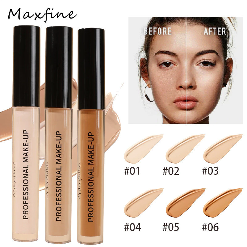 Kem che khuyết điểm trang điểm làm đẹp Maxfine Liquid Foundation lâu trôi Không loại bỏ trang điểm