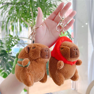 Pingchuan888 Dễ Thương Capybara Sang Trọng Móc Khóa Ba Lô Mặt Dây Chuyền Đồ Chơi Móc Khóa Ô Tô Phụ Kiện Trang Trí Kawaii Búp Bê Nhồi Bông Trẻ Em Quà Tặng Sinh Nhật Đẹp