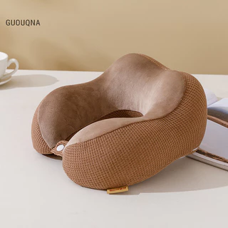 Guouqna Memory Foam Hình Chữ U Gối Du Lịch Mềm Mại Massage Cổ Gối Ngủ Máy Bay Ô Tô Cổ Tử Cung Gối Chăn Ga Gối Ngủ GOOUqna