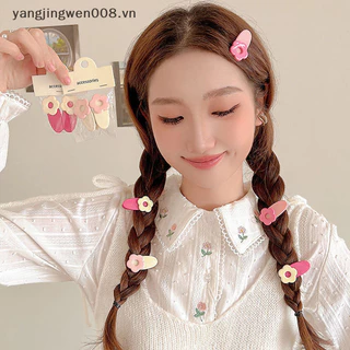 Yangwen 2 Chiếc Kẹp Tóc Hoa Dễ Thương BB Kẹp Bộ Bé Gái Nữ Kẹp Tóc Bên Kẹp Tóc Barrette Mũ Phụ Kiện Tóc Mũ Đội Đầu.