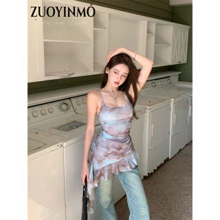 ZUOYINMO Áo 2 dây áo ba lỗ Thời trang hàn quốc sang trọng Gợi cảm Thông thường Fashion WCS2450QP9 20Z240518