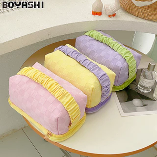Boyashi Túi đựng mỹ phẩm bánh mì nướng bơ phong cách ins có giá trị cao Túi đựng đồ vệ sinh cá nhân di động