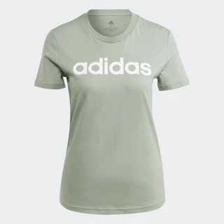 adidas Phong cách sống Áo Thun Logo Slim Essentials LOUNGEWEAR Nữ màu xanh lá ID0035