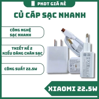 Củ, Cáp Sạc Nhanh Xiaomi 22.5W (BH Lỗi 1 Đổi 1)