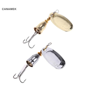 Canamek Lưỡi Xoay Xoay Spinner Kim Loại Mồi Đồng thau Cứng Nhân Tạo Thìa Mồi Đồng Nước Ngọt Lạch Cá Hồi Câu Cá Mới