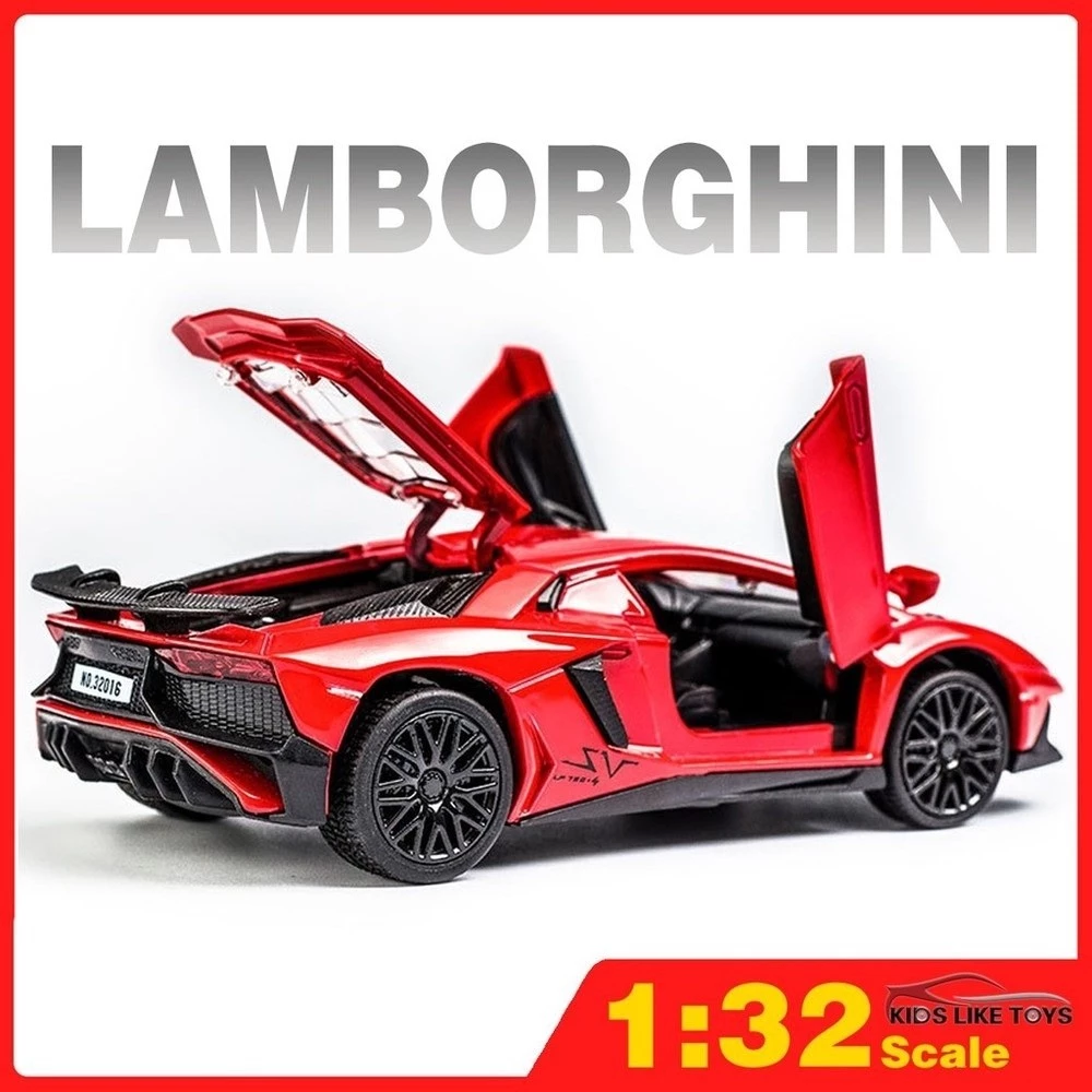 Klt 1: 32 Lamborghini LP750-4 Diecast Hợp Kim Mô Hình Xe Ô Tô Cho Trẻ Em Đồ Chơi Cho Bé Trai Đồ Chơi Cho Trẻ Em Ô Tô Đồ Chơi