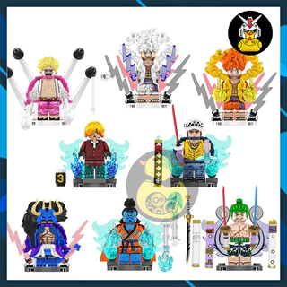 TP1007 Mô Hình One Piece Đồ Chơi Xếp Hình Nhân Vật Sanji Law Doflamingo Nika Luffy Gear 5 Zoro Jinbe Kaido