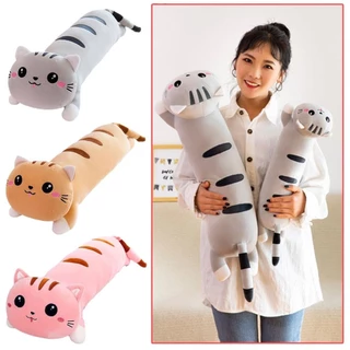 50cm / 70cm Kawaii Dài Mèo Gối Mềm Sang Trọng Đồ Chơi Dễ Thương Quà Tặng Sinh Nhật Sang Trọng Đồ Chơi Hoạt Hình Động Vật O1U1