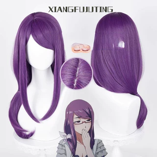 Anime Tokyo Ghoul Touka Rize Kamishiro Cosplay Tóc Giả Dài 70cm Màu Tím Tóc Giả Chịu Nhiệt Tổng Hợp Tóc