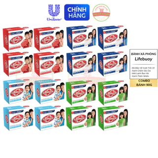 Combo Bánh Xà Phòng Lifebuoy Ion Bạc Bảo Vệ Khỏi 99.9% Vi Khuẩn - 90G