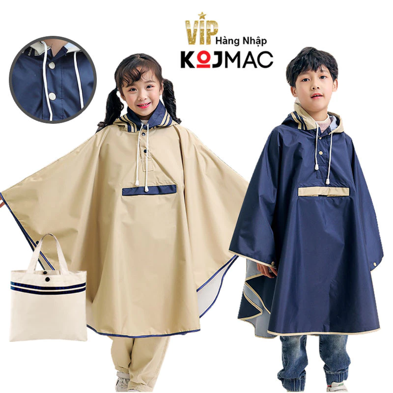 Áo Mưa Trẻ Em Cánh Dơi Thời Trang Cao Cấp Có Nón Che Mưa Chống Thấm Cao Cấp ( Baby Raincoat Có Túi Đựng Áo Mưa )