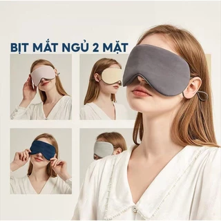 Bịt mắt ngủ mềm mại 2 mặt nóng lạnh quai điều chỉnh thông minh che sáng tốt