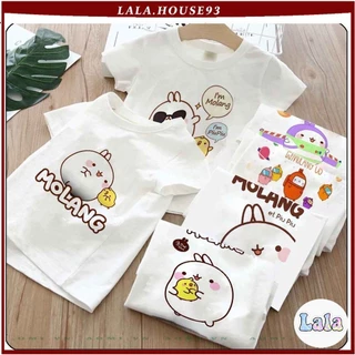 ÁO THUN friend molang vit thỏ cute UNISEX PHÔNG TRẮNG TAY NGẮN NAM NỮ GIA ĐÌNH CẶP ĐÔI SIZE TRẺ EM BÉ TRAI GÁI