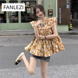  FANLEZI Áo Sơ Mi áo sơ mi nữ áo kiểu hàn quốc thông thường độc đáo Fashion Xinh  WCS24306W2 15Z240412