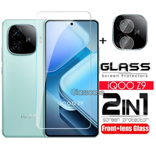 Phim Kính Cường Lực Bảo Vệ Màn Hình 2 Trong 1 Cho Vivo IQOO Z9 X Turbo Z9X Z9Turbo IQOOZ9 IQOOZ9X IQOOZ9Turbo 2024 Camera Sau Ống Kính Bảo Vệ Full Cover Phim Trước