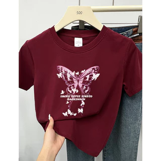 [Mới 100% Cotton] Áo thun Hàn Quốc có sẵn Thời trang Nữ / Nam Mùa hè Unisex Tee Quần áo cổ tròn tay ngắn