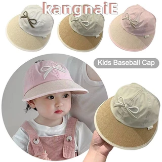 Mũ bóng chày trẻ em KANGNAI, Nơ chống tia cực tím Mũ vành lớn, Mũ trẻ em phong cách Hàn Quốc dễ thương Mũ chống nắng có thể điều chỉnh ngoài trời