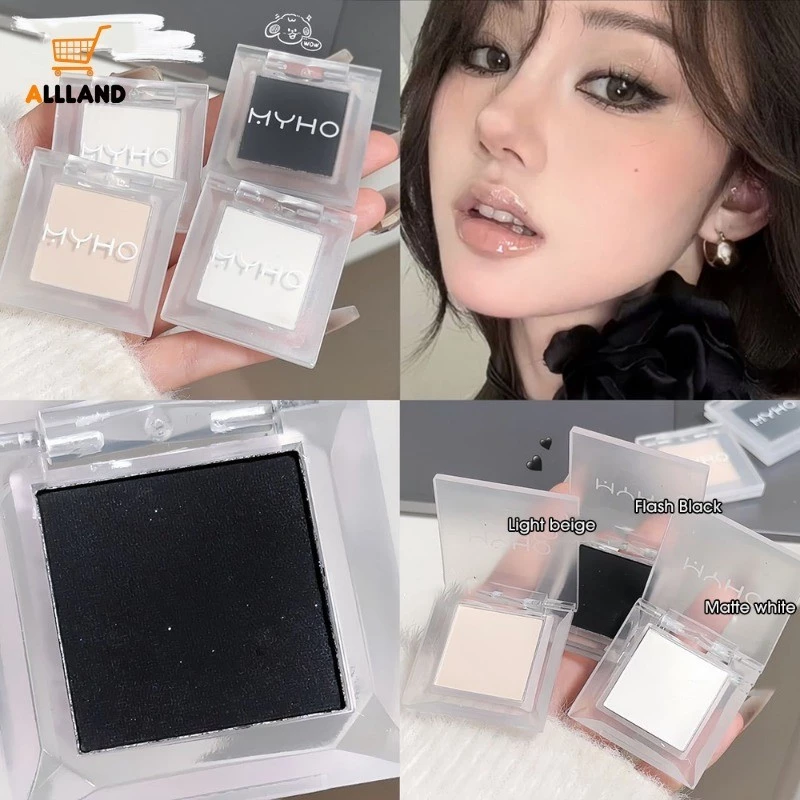 Matte White Highlighter Eyeshadow Palette Lasting Face Brighten High Gloss Setting Powder Oil Control Repair Contouring Makeup