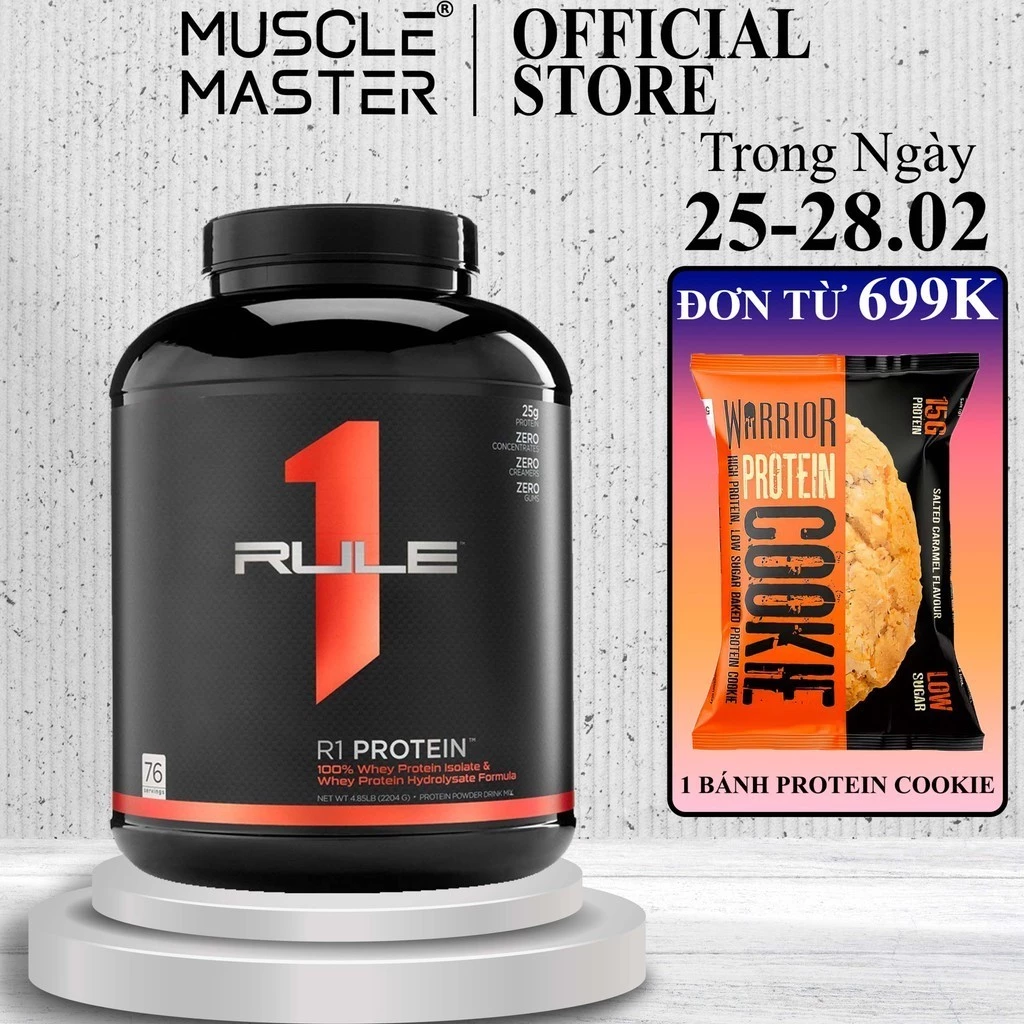 [Đã Bán 18,3k] Bột Cung Cấp Protein Cao Cấp Rule 1 Protein 5lbs