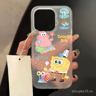 Spongebob Squarepants Cho iPhone 11 / 12 / 13 / 14 / 15 Pro max Ốp Lưng Silicon Chống Sốc Thời Trang Cho iPhone 11,12,13,14,15,11PM, 12PM, 13PM, 14PM, 15PM Ốp Điện Thoại