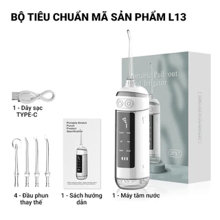 Máy tăm nước cầm tay 180ml tiện lợi vệ sinh răng miệng sạch với 6 chế độ công suất mạnh bảo vệ răng không bị tổn thương