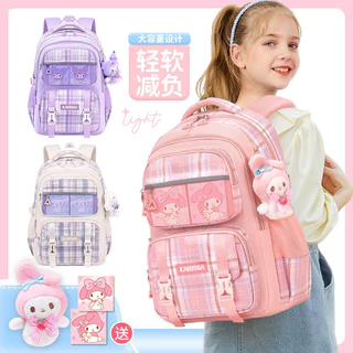 Trẻ em Học sinh tiểu học Schoolbags Lớp 3-6 Girls Ridge Protection Giảm gánh nặng Oxford Dung tích lớn