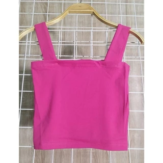 Áo nữ hai dây bản to đa sắc màu phom croptop mã 03