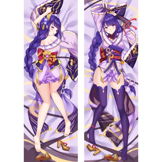 Raiden Shogun Dakimakura Genshin Tác Động Chủ Đề Anime Thân Gối Mềm Hd 2 Mặt In Gối Gối Vỏ Gối