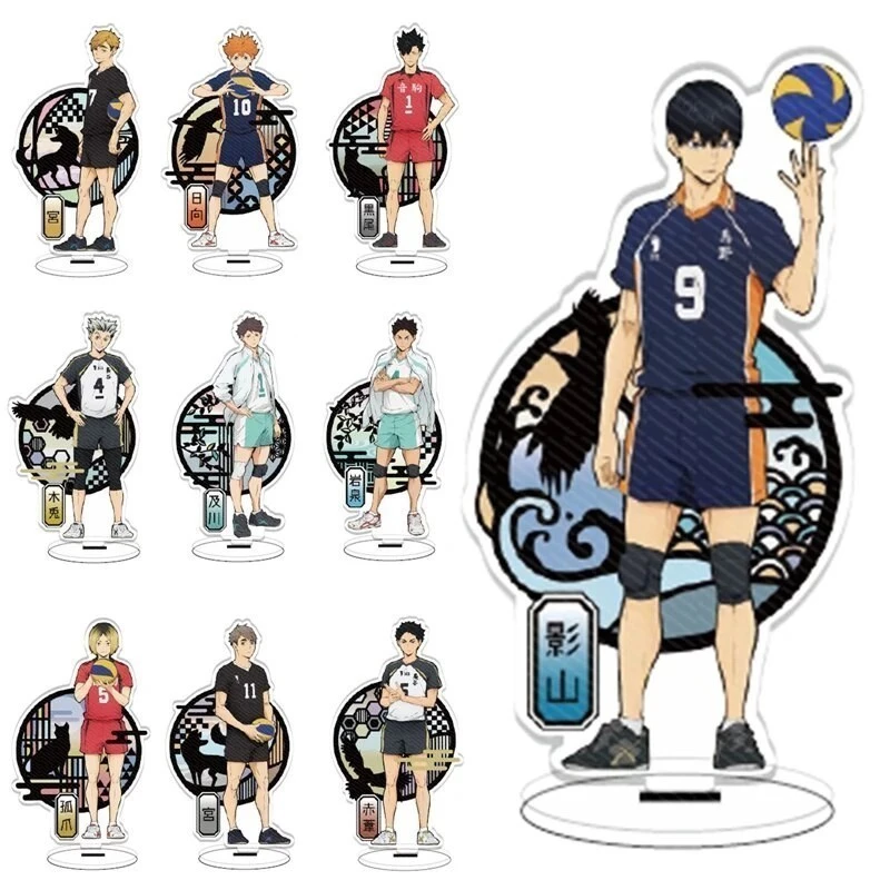 Mô hình Standee Haikyuu Hinata Shoyo Tobio Kenma Kuroo Akaashi Kotaro Kei Yaku 46 Phụ kiện trang trí để bàn góc học tập