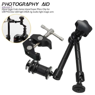 Ahour1 Magic Arm Photo Studio Phụ kiện máy ảnh Máy ảnh Kim loại Đèn Flash LED Đèn LCD Video siêu kẹp