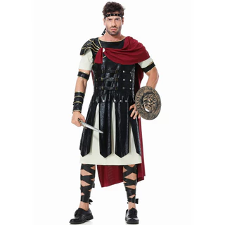 Thời Trung Cổ La Mã Hoàng Gia Hiệp Sĩ Spartan Chiến Binh Cosplay Halloween Trang Phục Nam Người Lớn Carnival Châu Âu Đấu Sĩ Lính Áo Choàng