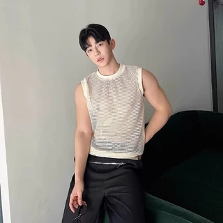 Áo vest nam lưới rỗng slim fit thể thao thoáng khí thể dục nam mùa hè áo tank top áo thun 3 lỗ nam