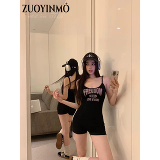 ZUOYINMO bodysuit áo hở lưng áo liền quần thông thường tráng lệ Thông thường nhí nhảnh WFK2440FD4 19Z240507