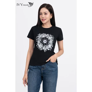 【COD】 Áo thun nữ dáng Baby Tee IVY moda MS 57M8663