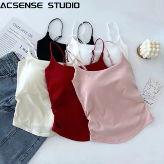 Acsense STUDIO Phiên bản Hàn Quốc của áo đệm ngực lót đôi có thiết kế quây