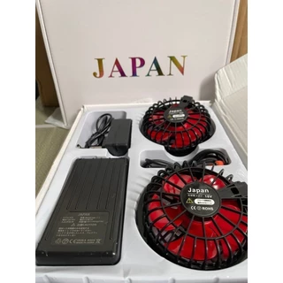 [ PIN 86.000MAH ] Bộ Phụ Kiện Áo Điều Hòa Nhật Bản JAPAN Quạt 18V , Sử Dụng Cho Người Lao Động Ngoài Thời Tiết Nắng Nóng