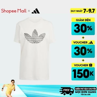 [7-9.7-VOUCHER 30%]adidas Phong cách sống Áo Thun Monogram Ba Lá Infill Nữ trắng IJ7067