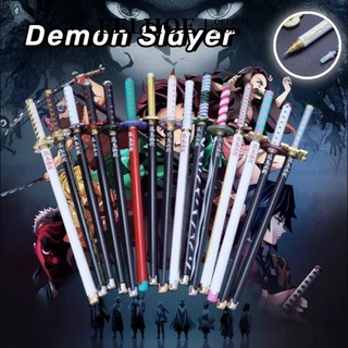 EELHOE Anime Nhật Bản Demon Slayer Bút Đồ Chơi Anime Kimetsu No Yaiba Cosplay Đạo Cụ Mô Hình Kim Loại Lưu Niệm Quà Tặng Học Sinh Đen Đổ Bút Gel miiki_vn