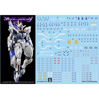 Decal nước Gundam HG Lfrith Jiu PB Ghost Model Water Sticker Mercury's Witch