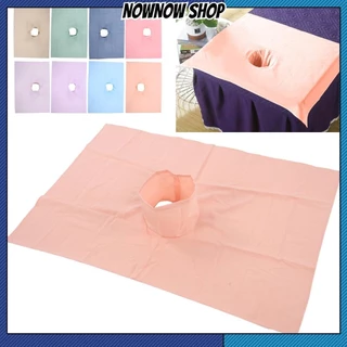 NOWNOW SHOP Khăn Trải Giường Massage Thẩm Mỹ Viện Bàn Cotton Có Lỗ Mặt (70 x 100cm)