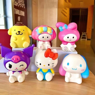 Sanrio Đồ Chơi Squishy Kawaii Hoạt Hình MyMelody Kuromi Cinnamoroll Pompom Purin Tăng Chậm Giảm Căng Thẳng Bóp Đồ Chơi greiwevn