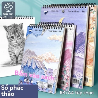 Sách phác thảo lật trên 8K dày cho người mới bắt đầu, sách phác thảo album A4 giá trị cao cho người mới bắt đầu